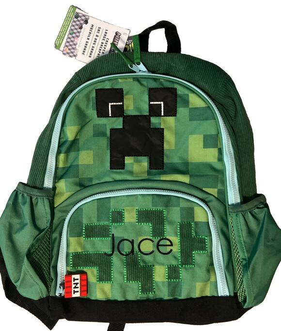 Pottery Barn Other - Pottery Barn Mackenzie Minecraft Creeper Critter Glow Dark Large Backpack Jace